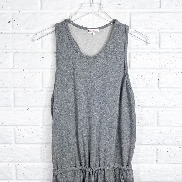 SUNDRY for Evereve “The Weekender” Grey Knit tank dress with tie waist - Picture 3 of 9